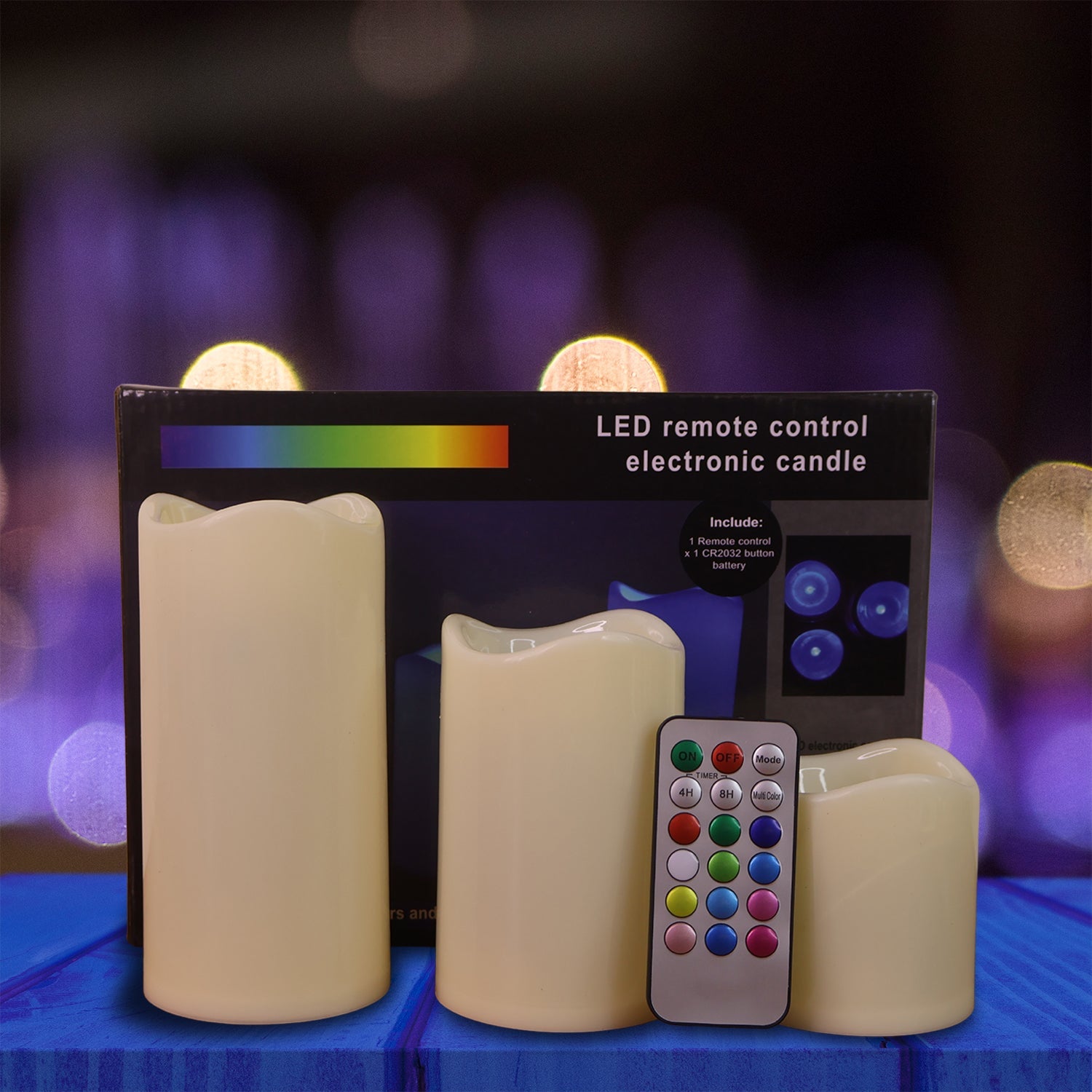 Premium 3 Piece LED Flameless Candle Set with Remote Control Premium 3 Piece LED Flameless Candle Set with Remote Control
